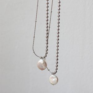 Collar <span class=keywords><strong>de</strong></span> perlas barrocas <span class=keywords><strong>de</strong></span> agua dulce para madre, joyería asimétrica <span class=keywords><strong>de</strong></span> acero inoxidable con cuentas naturales, forma Irregular, <span class=keywords><strong>2022</strong></span> - Product Image 4