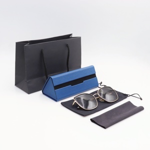 Gafas <span class=keywords><strong>de</strong></span> cuero triangulares plegables promocionales, funda <span class=keywords><strong>de</strong></span> gafas <span class=keywords><strong>de</strong></span> sol portátil <span class=keywords><strong>de</strong></span> peso ligero personalizada con logotipo personalizado - Product Image 5