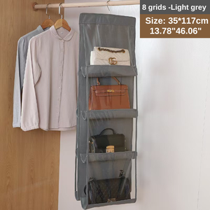 Sac de rangement suspendu multifonctionnel de grande capacité en tissu non tissé durable + matériau transparent en PVC pour chaussures sacs à main portefeuilles - Product Image 3