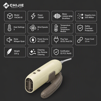 Sèche-cheveux pour animaux de compagnie 1300W silencieux avec moteur sans balais, 200 millions d'ions négatifs, cordon de 2,5 m, protection contre la surchauffe pour chats
