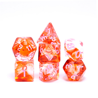 Ensemble de dés polyédriques en acrylique scintillant de 7 pièces, dés de jeu de haute qualité pour Dungeons and Dragons