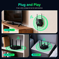Extensor de Red Wifi de Largo Alcance para Interiores, 1200Mbps, 2.4GHz, 5G, Amplificador de Señal Inalámbrica, Repetidor Wifi, Router AP, Compatible con LAN