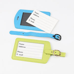 Regalo de negocios corporativos personalizado al por mayor favores de viaje Placecard Flip Flop etiqueta de equipaje de aerolínea de piel sintética barata - Product Image 3