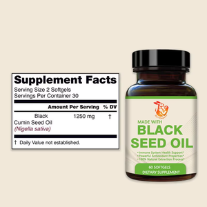 Compléments alimentaires naturels à base de plantes en gros d'usine avec huile de cumin noir, gélules d'huile de graines noires pour le système immunitaire - Product Image 2