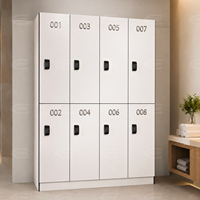 Casier de vestiaire Cartmay en HPL imperméable avec serrure électrique, 4, 6 ou 8 portes, pour vestiaires