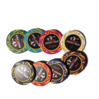 Jeu de jetons de Poker en argile deux tons de 14g, avec votre design incrustation, nouvel arrivage, 10 pièces