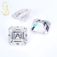 Piedra Suelta de Moissanita Color D VVS, Corte Asscher Blanco, Certificada por GRA, Cultivada en Laboratorio, con Efecto de Color, 0.1-5.0ct