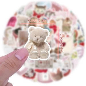 60 Pegatinas Coquette, Lindas Pegatinas de Vinilo para Laptop, Pegatinas Estéticas Impermeables, Paquete de Pegatinas Rosas para Niñas - Product Image 3
