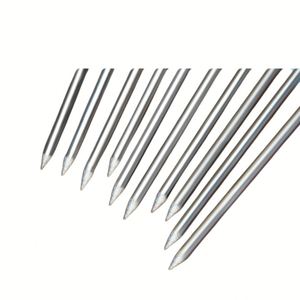 Brochetas de 30 cm, 10 unidades, varillas para asar kebab, brochetas reutilizables de acero inoxidable para barbacoa con mango de madera - Product Image 4