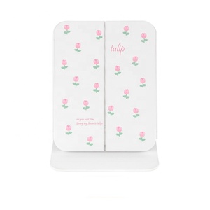 Luz LED recargable portátil, espejo de maquillaje con pantalla táctil regulable, 3 colores, herramienta de belleza cosmética de mesa plegable - Product Image 4