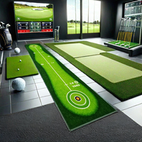 Tapis de golf portable avec logo personnalisé, surface en nylon durable, tapis d'entraînement à poils longs de 3,5 mm pour garage et jardin