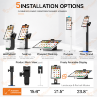 Kiosco Modular de Autoservicio con Pantalla Táctil POS de 15.6"/21.5"/23.8" con Impresora y NFC para Restaurantes y Comercios