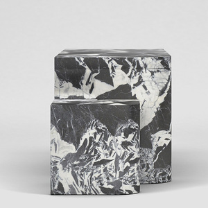 KUMUSI Table <span class=keywords><strong>console</strong></span> en <span class=keywords><strong>marbre</strong></span> <span class=keywords><strong>noir</strong></span> pour application extérieure pour la maison, l'hôtel, la résidence ou la villa - Product Image 3