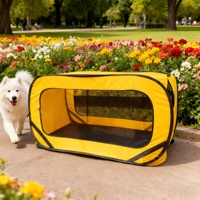 Bestseller Faltbarer Haustierkäfig Komfortable Stoffbetten Modisches Einfarbiges Muster Haustierzelt Box für Zuhause und Reisen für Hunde und Katzen