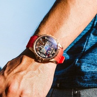 Montre mécanique à remontage automatique Mark Fairwhale Pioneer Series Sport pour homme, boîtier en acier inoxydable, verre traité, lumineuse FW-6110