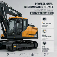 Excavatrice Hyundai R300 d'occasion, 30 tonnes, chenillée, robuste, reconditionnée pour projet de construction