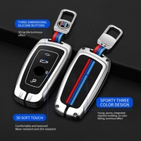 Nouvelle conception de coque de clé de voiture en alliage de zinc et silicone pour BMW X5 X6 E46 E60 E63 E65 X6 E83 E85 E90 E92