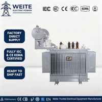Transformateur immergé dans l'huile triphasé 630 kVA 1500 kVA 20 kV 35 kV 60 Hz, haute efficacité, entièrement étanche, faible perte, distribution électrique