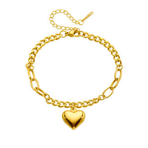 Bracciale Trendy a Cuore in Acciaio Inossidabile Placcato Sottovuoto, Gioiello di Lusso di Alta Qualità, Regalo Femminile che Non Sbiadisce, per il Commercio Transfrontaliero - Product Image 2