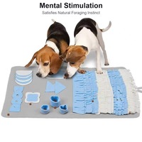 Tapis d'alimentation interactif pour chiens – Tapis de jeu pour cachettes et friandises – Jouet d'enrichissement pour une alimentation lente – Durable pour chiots et chiens adultes – Utilisation en intérieur