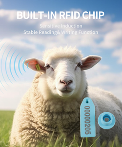 TPU <span class=keywords><strong>UHF</strong></span> Ucode <span class=keywords><strong>RFID</strong></span> 스마트 이어 태그 <span class=keywords><strong>ICAR</strong></span> 가축 관리에서 양 추적 인증 - Product Image 2
