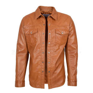 Chemises en cuir légères pour hommes de grande taille Chemises en cuir de haute qualité Chemises en cuir à prix bon marché - Product Image 5