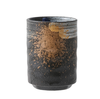 Tasse à thé en grès japonais, tasse en céramique texturée faite à la main, motif multi-glaçures, tasse à eau pour la maison, le restaurant, l'hôtel et le café