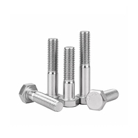 Baut Hexagonal Baja Tahan Karat 316 A4-70 DIN933 Ulir Penuh DIN931 Ulir Setengah Kelas Kelautan M6-M30 M20 untuk Struktur Pesisir Air Asin