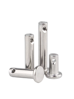Dowel Pins with Split and Cotter Pins 304 Stainless Steel 6-25mm Bright Finish Shouldered for RV/Caravan/Motorhome Fixing