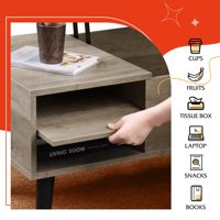 Table basse relevable moderne et portable avec rangement dissimulé, hauteur réglable, écologique, gain de place, multifonctionnelle pour salon
