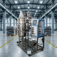 Nouveau bioréacteur de laboratoire NUOYUN 5L en acier inoxydable 316, fermenteur, système de contrôle automatique, cuve sous pression, longue durée de vie, 1 an