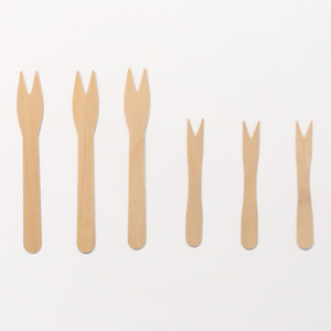 뜨거운 판매 친환경 일회용 나무 프렌치 프라이 디저트 칩 맞춤형 패키지와 감자 포크 - Product Image 2