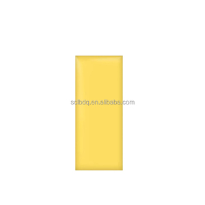 Modern Waterproof Yellow Leather Covered Soft PU Foam <strong>Headboard</strong> <strong>Panel</strong> 3D Peel Stick <strong>Mounted</strong> Upholstered Soundproof for Kids - Product Image 2