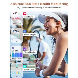 Alexa IP68 1.83นิ้วในตัว, นาฬิกาสมาร์ทวอทช์กันน้ำสำหรับเล่นกีฬาสำหรับผู้ชายผู้หญิงผลิตภัณฑ์ในบ้านอัจฉริยะการนอนหลับการรับสาย/ออกแบบให้พับได้ - Product Image 3