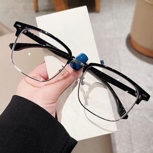 Gafas Qianai de media montura con filtro de luz azul, montura rectangular unisex, con lentes de acetato y protección anti UV. - Product Image 4