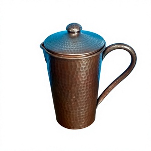 Premium Copper Water Jug with Lid – Handmade Hammered Copper Pitcher for Drinking Water - Product Image 3