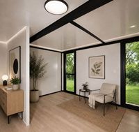 Casa Contenedor Prefabricada Expandible y Duradera de 20 pies/40 pies, Casa Móvil Modular de Lujo para Vivienda Temporal o Tienda