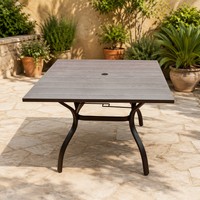 Table basse d'extérieur rectangulaire moderne en plastique pour patio