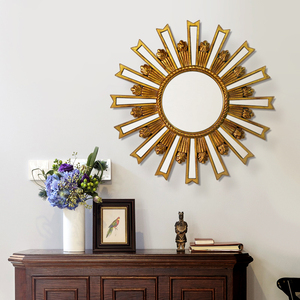 Hand <strong>Craft</strong> <strong>Mirror</strong> Wall Decor Chic <strong>Mirror</strong> Decorative Wall Round <strong>Mirror</strong> - Product Image 3