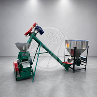 Petite machine à moudre électrique 500 kg monophasée 220-380 V 1,1-4 kW, moteur en acier allié et cuivre pur, mélangeur d'aliments pour animaux (bovins, ovins)