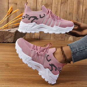 Tacones Altos para Mujer 2026, Cómodos, Suaves, Seguros, Estables, Ligeros, con Parte Superior de Tejido Fly Knit y Suela de PVC, para Otoño/Primavera - Product Image 3