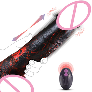 Consolador Vibrador Monstruo de Fantasía Enorme con Control Remoto para Estimulación Anal y Vaginal del Punto G, <span class=keywords><strong>Dildo</strong></span> Realista Grueso con Empuje Vibratorio - Product Image 1