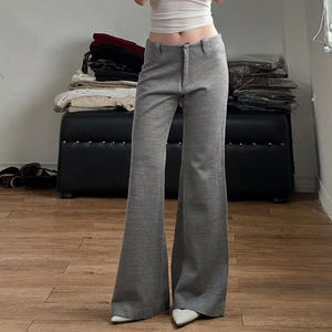 Pantalones Anchos de Cintura Baja Estilo Y2K para Verano, Transpirables, de Color Sólido, Vintage, Casuales, Cómodos y Fluidos para Mujer - Product Image 3