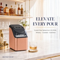 Pembuat Es Batu Premium HONEYICE SC-6203 3cm 550+/Hari Rendah Kebisingan Otomatis untuk Penggunaan Rumah Tangga Hotel Bar Rumah Mewah OEM CE ETL LFGB KC