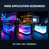 Cabines DJ portables LED P2 pour intérieur, en promotion, table de DJ KTV, écran LED pour la décoration de discothèques et de bars