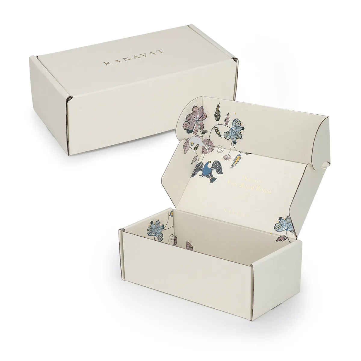 Premium Custom Skincare Gift Box with Lid Square Design and Custom Printing for Retail