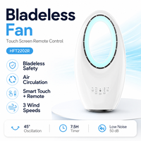 Ventilateur DC sans balais, touche tactile, ventilateur de refroidissement électrique sans pales, chambre à coucher, soins personnels pour bébé, tour d'air naturel, ventilateur sans pales avec minuterie