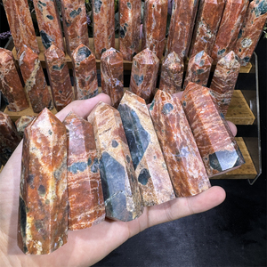 All'ingrosso cristalli di cristallo naturale alla rinfusa artigianato di alta qualità <span class=keywords><strong>pietra</strong></span> <span class=keywords><strong>del</strong></span> <span class=keywords><strong>sole</strong></span> con punti di Apatite <span class=keywords><strong>blu</strong></span> per la meditazione - Product Image 1