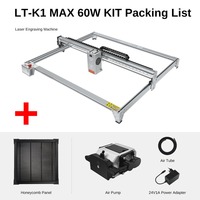 Prix Usine Nouvelle Machine de Gravure Laser à Diode K1 MAX 60W Puissance Optique 8060 avec Assistance Pneumatique pour Découpe du Contreplaqué de 20mm en un Seul Passage