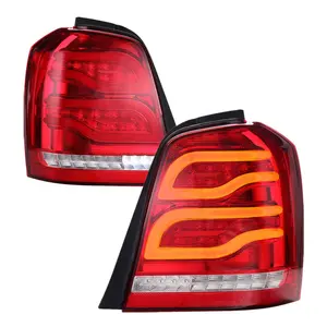 WZXD LED Strip Rear Lamp Signal Brake RED Tail light For Toyota Highland Kluger 2001-2007